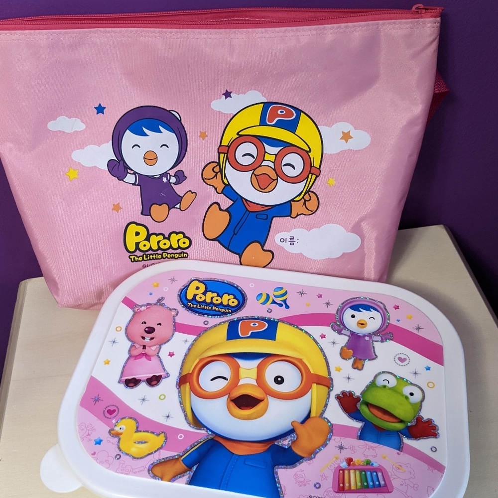 Pororo Lunch Kit - Little Penguin 🐧 Korean Cartoon